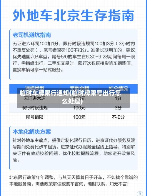 临时车牌限行通知(临时牌限号出行怎么处理)-第2张图片