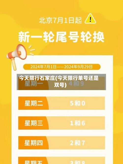 今天限行石家庄(今天限行单号还是双号)
