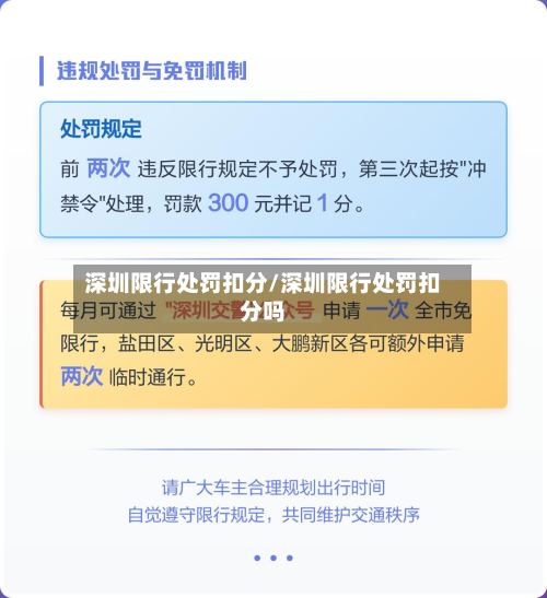 深圳限行处罚扣分/深圳限行处罚扣分吗