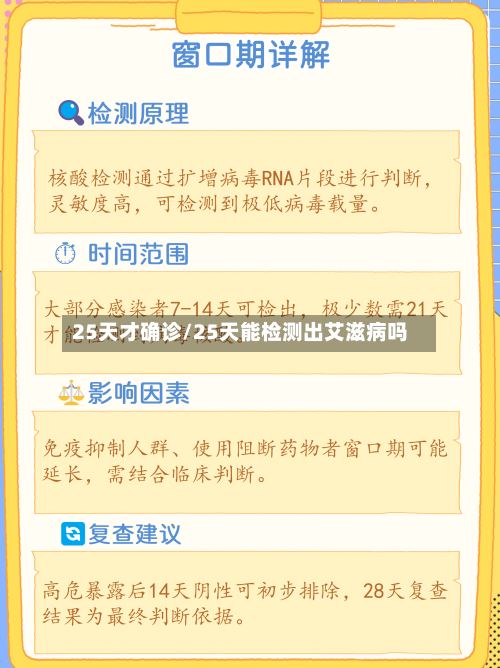 25天才确诊/25天能检测出艾滋病吗-第2张图片