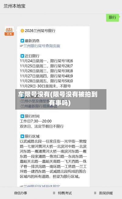 车限号没有(限号没有被拍到有事吗)
