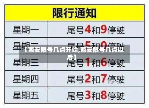 【西安限号几点开始,西安限号几点以后】