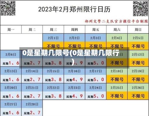 0是星期几限号(0是星期几限行)-第2张图片