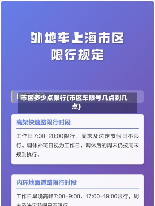 市区多少点限行(市区车限号几点到几点)-第2张图片
