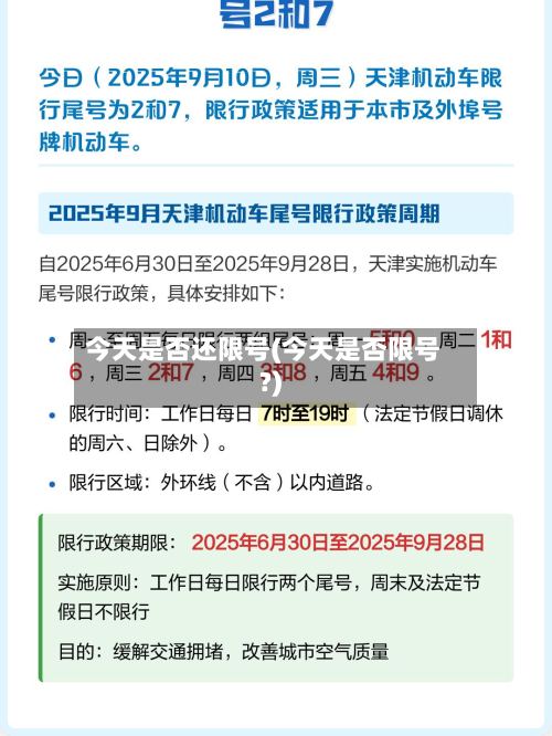 今天是否还限号(今天是否限号?)-第3张图片