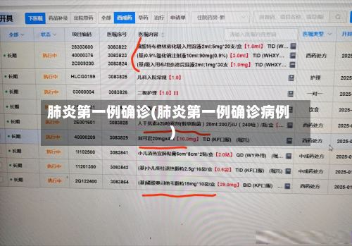 肺炎第一例确诊(肺炎第一例确诊病例)-第2张图片