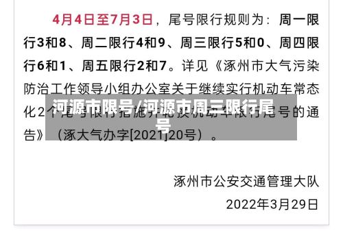 河源市限号/河源市周三限行尾号
