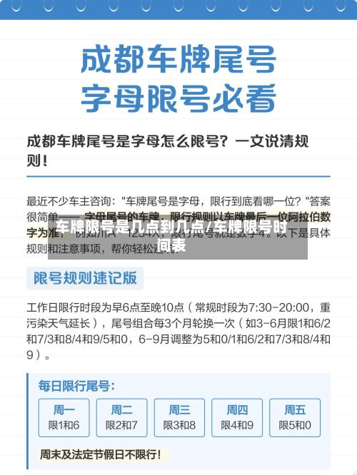 车牌限号是几点到几点/车牌限号时间表