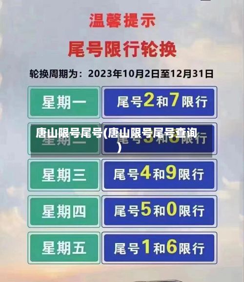 唐山限号尾号(唐山限号尾号查询)
