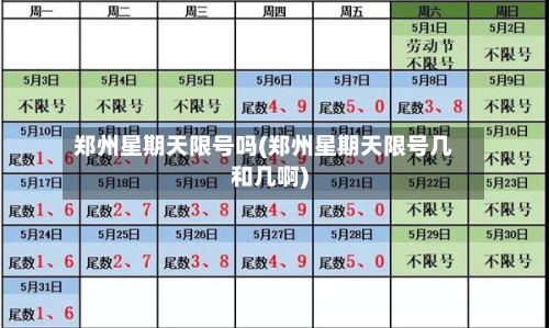 郑州星期天限号吗(郑州星期天限号几和几啊)