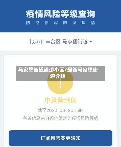 马家堡街道确诊小区/最新马家堡街道介绍