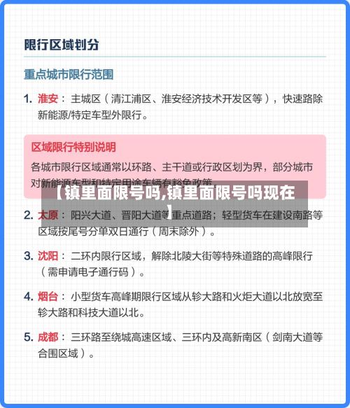 【镇里面限号吗,镇里面限号吗现在】-第2张图片