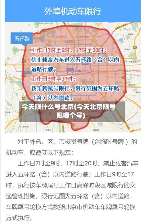 今天限什么号北京(今天北京限号限哪个号)