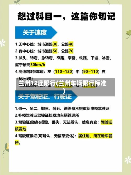 兰州12座限行(兰州车辆限行标准)