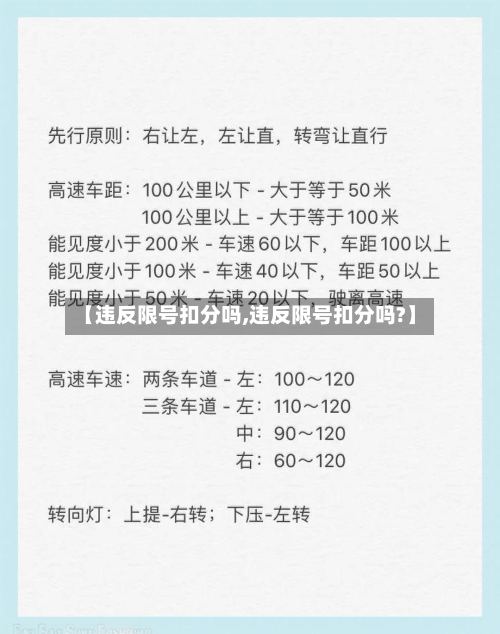 【违反限号扣分吗,违反限号扣分吗?】