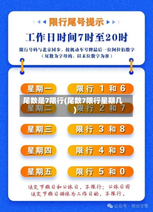 尾数是7限行(尾数7限行星期几)-第3张图片