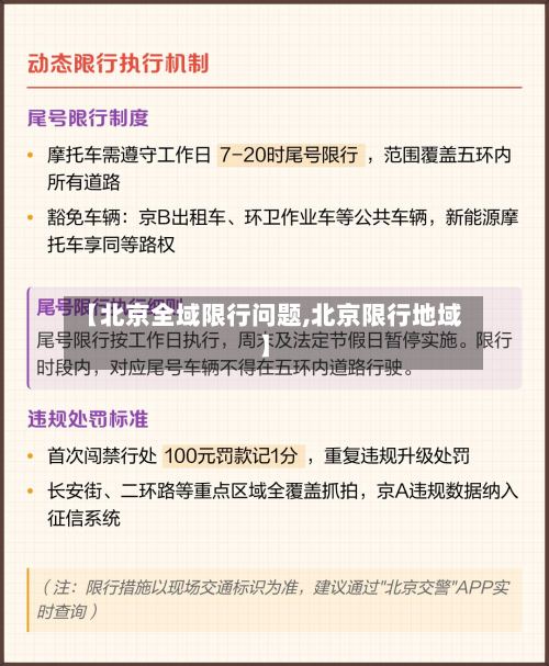 【北京全域限行问题,北京限行地域】