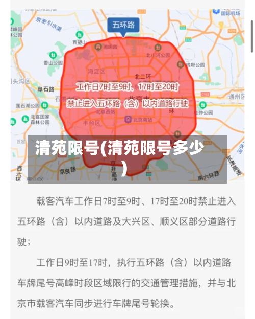 清苑限号(清苑限号多少)-第2张图片