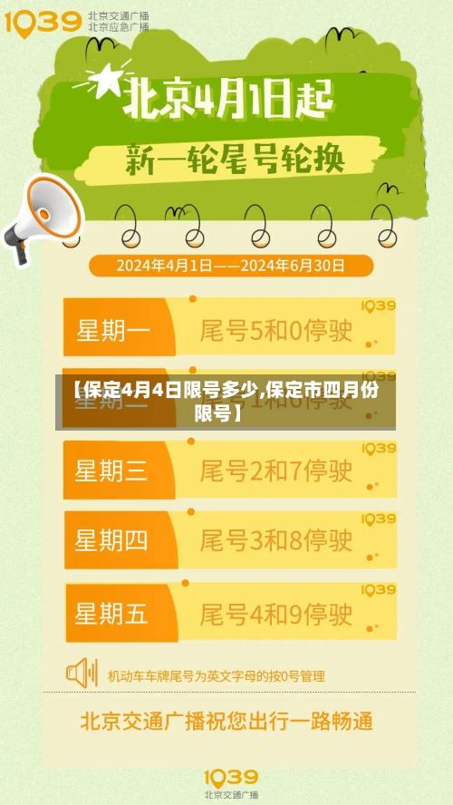 【保定4月4日限号多少,保定市四月份限号】