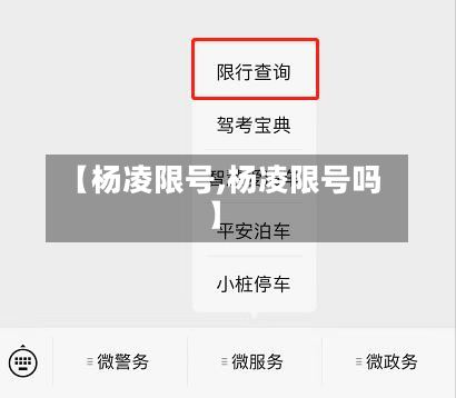 【杨凌限号,杨凌限号吗】