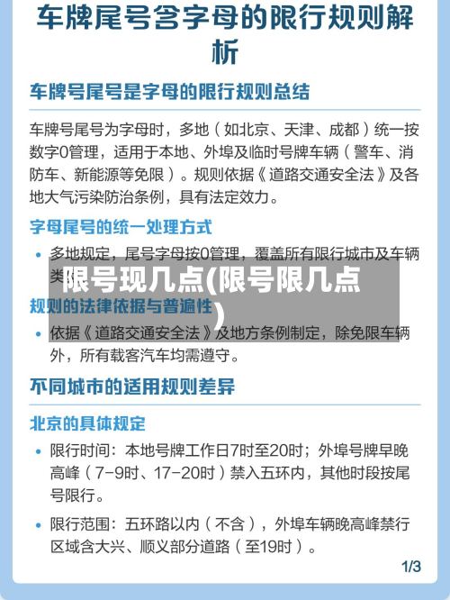 限号现几点(限号限几点)
