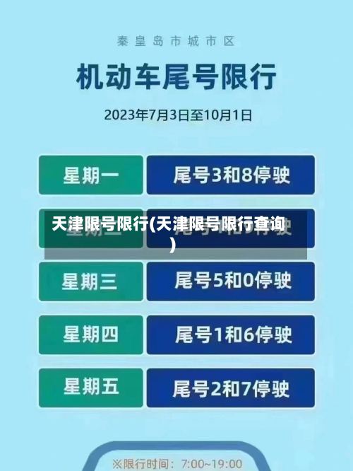 天津限号限行(天津限号限行查询)