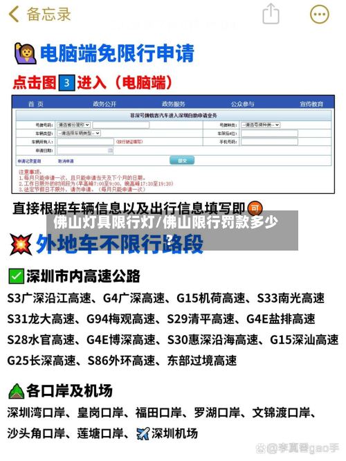 佛山灯具限行灯/佛山限行罚款多少?-第2张图片