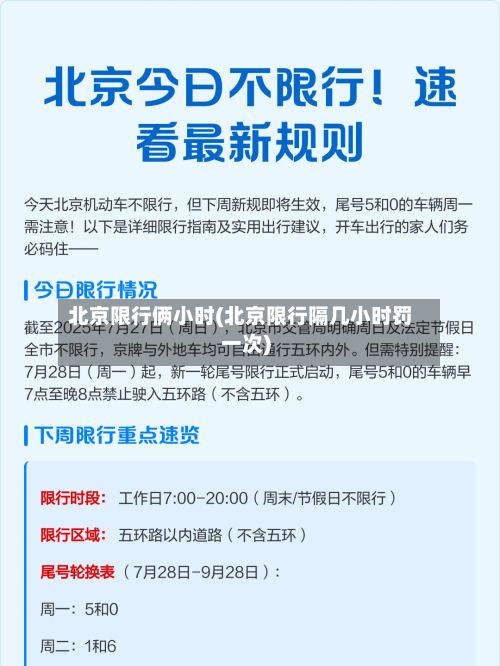 北京限行俩小时(北京限行隔几小时罚一次)