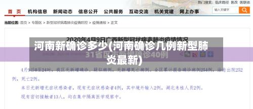 河南新确诊多少(河南确诊几例新型肺炎最新)-第3张图片