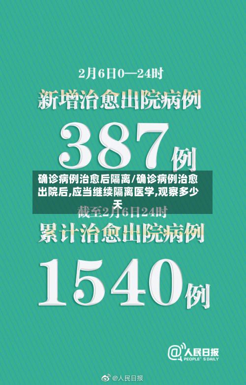 确诊病例治愈后隔离/确诊病例治愈出院后,应当继续隔离医学,观察多少天